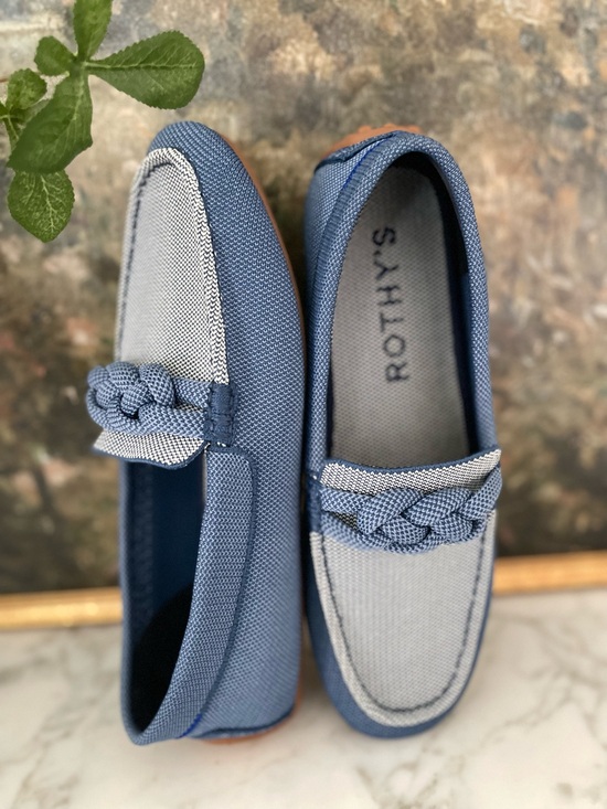 Rothy's Shoes - Rothy’s Braided Loafers Chambray Blue Driving Shoes Size 9.5